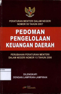 Image of Peraturan menteri dalam negeri nomor 59 tahun 2007 tentang pedoman pengelolaan keuangan daerah