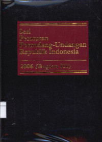 Image of Seri Peraturan Perundang-Undangan Republik Indonesia: 2006 (Bagian III)