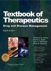 Image of Textbook of therapeutics: drug and disease management