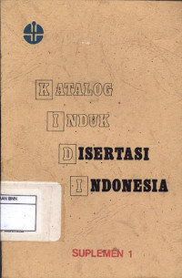 Image of Katalog induk disertasi Indonesia suplemen 1