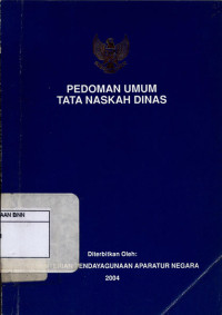 Image of Pedoman umum tata naskah dinas