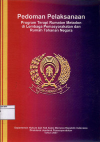 Image of Pedoman pelaksanaan program terapi rumatan metadon di lembaga pemasyarakatan dan rumah tahanan negara