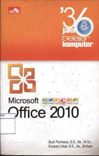 Image of Microsoft office 2010 : 36 jam belajar komputer