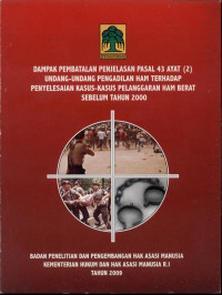 Image of Dampak Pembatalan Penjelasan Pasal 43 Ayat 2 UU Pengadilan HAM