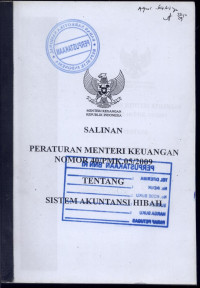 Image of Salinan Peraturan Menteri Keuangan Nomor 40/PMK. 05/2009