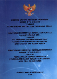 Image of UNDANG-UNDANG REPUBLIK INDONESIA NOMER 4 TAHUN 1990