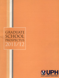 Image of GRADUATE SCHOOL PROSPECTUS 2011/12