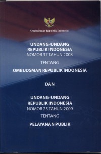 Image of UU NO. 37/2008 & UU NO. 25/2009