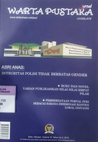Image of Jurnal Warta Pustaka Legistlatif : Edisi Oktober, Volume 10 Tahun ke 2, 2015