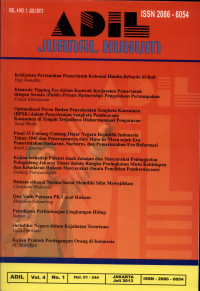 Image of ADIL Jurnal Hukum