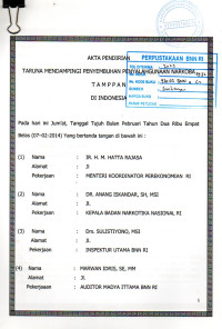 Image of AKTA PENDIRIAN TARUNA MENDAMPINGI PENYAMBUHAN PENYALAHGUNAAN NARKOBA (TAMPPAN) DI INDONESIA