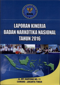 Image of Laporan Kinerja Badan Narkotika Nasional Tahun 2016