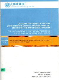 Image of Outcome document of the 2016 united nations general assembly special session on the world drug problem