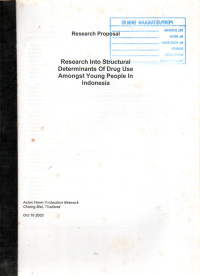 Image of Research Proposal : Research into Structural Determinants of Drug Use Amongst Young People In Indonesia