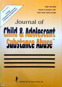 Image of Journal of child & adolescent substance abuse volume 10, number 4 2001