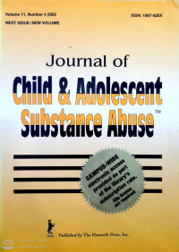 Image of Journal of child & adolescent substance abuse volume 11, number 4 2002