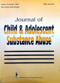 Image of Journal of child & adolescent substance abuse volume 12, number 4 2003
