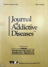 Image of Journal of addictive diseases volume 21, number 3 2002